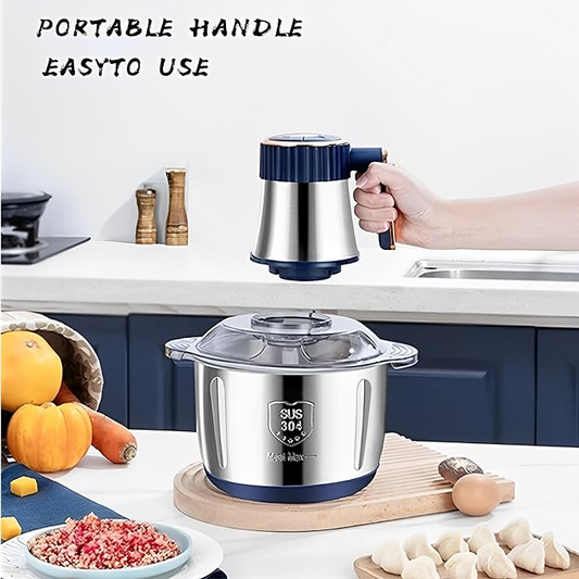 5L Electric Food Chopper,500W Stainless Steel Meat Grinder Electric,5-Speed Mode,Multi-Function Food Processor for Dough Stirring,Onion,Meat,Fruits, Garlic,Vegetables,Baby Food